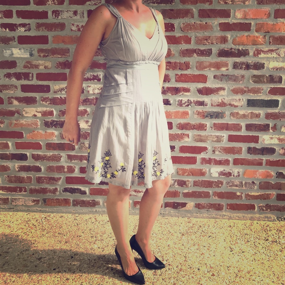 Anthropologie Lithe embroidered dress